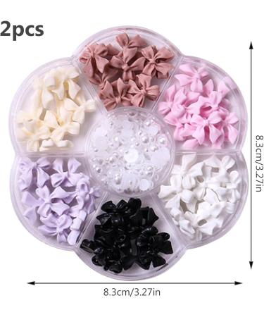 Nail Jewels For Nail Art Bow Nail Charms 2Pack Colorful Bow Charms for Nail 3D Bow-Knot Nail Art Charms Nail Decorations Set for DIY Jewel Stones Nail Art Rhinestones Style1 Style 1 - Buy Online on GoSupps.com