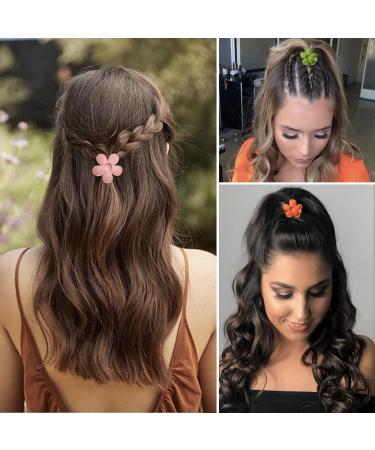 YosaiHom 12 Pack Small Flower Hair Claw Clips for Kids Girls - Non-Slip Mini Jaw Clips for Thin Thick Hair - 12 Colors - Strong Hold Hair Accessories - Buy Online on GoSupps.com