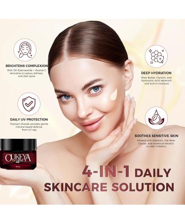  OUKEYA OUKEYA Face Day Cream SPF 30 with Niacinamide 3% Vitamin C Shea Butter and Hyaluronic Acid Moisturizing Soothing and Light Suitable for Sensitive Skin 50g - Buy Online on GoSupps.com