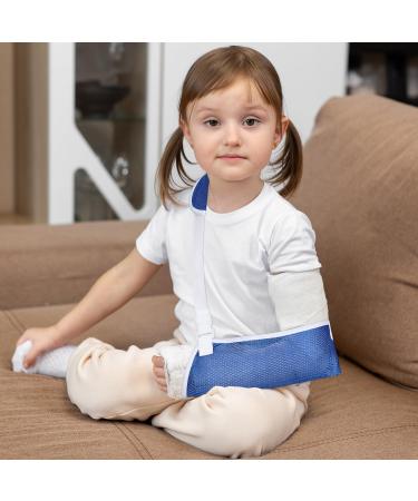Kids Mesh Arm Sling - Adjustable Shoulder Immobilizer for Broken Bones - Blue S - Buy Online on GoSupps.com