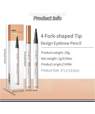 Probuk Microblading Black Eyebrow Pencil Microblading Eyebrow Pen with 4 Dots Waterproof Liquid Waterproof Tattoo Pencil Long Lasting for Natural Eye Makeup(04#) - Buy Online on GoSupps.com