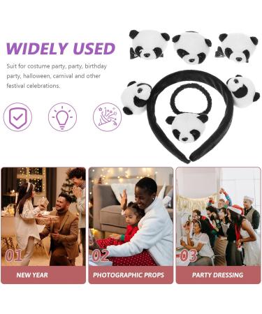 Beaupretty 1 Set Hair Ties Hair Jewelry Hair Bands Hair Scrunchies Ponytail Holder Hair Ropes Hair Ring Scrunchies Panda Headband Scrunchy Hair Tie Panda Pin Plush X1 Modeling Accessories - Buy Online on GoSupps.com