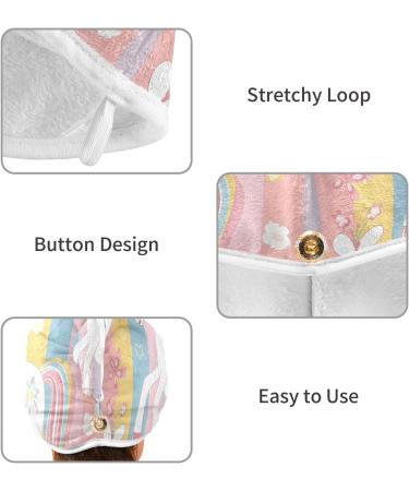 Magical Unicorn Hair Towels 2 Pack - Super Absorbent Quick Dry Turbans for Women & Girls - Buy Online on GoSupps.com