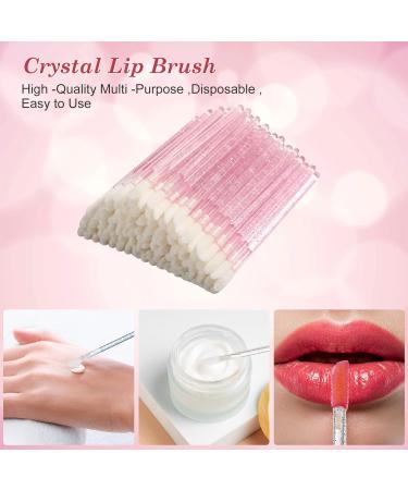 500 Pcs Disposable Crystal Lip Brush Lip Gloss Applicators - Pink | Lip Care & Makeup Tool Kit - Buy Online on GoSupps.com