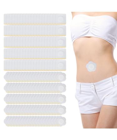 200 Pcs Castor Oil Belly Button Patch Disposable Castor Oil Patches Belly Button Self-Adhesive Organic Cotton Portable Highly Absorbent Leak-Proof