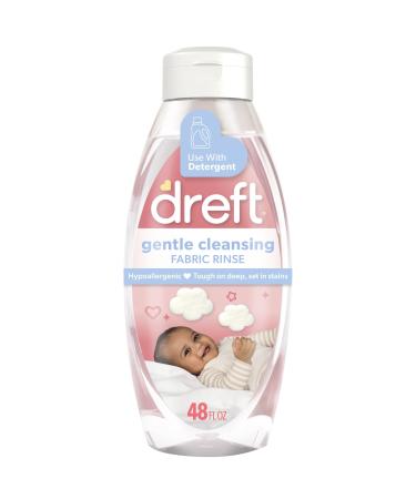 Dreft Baby Gentle Cleansing Fabric Rinse 48 fl oz Hypoallergenic Dermatologist Tested on Sensitive Skin Odor Remover