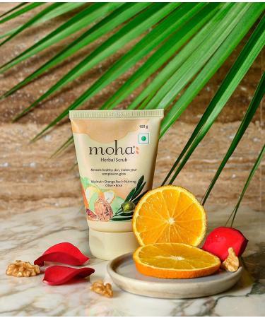  QURA QURA Herbal Scrub (100ml) | Face Scrub | Blend of Nut Oil Orange Peel & Oil Oil Oil for Lightening Skin Exfoliating Face for All Skin Types - Buy Online on GoSupps.com