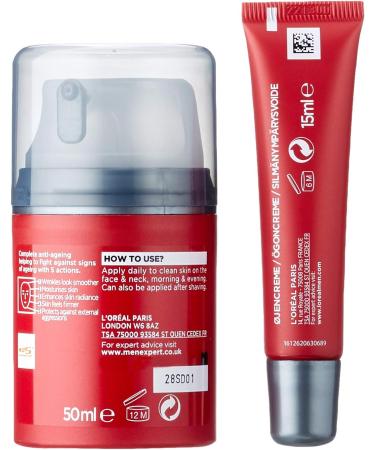 L'Oreal Paris Men Expert Gift Set for Men Get Better With Age Anti-Ageing Duo: Vitalift Moisturiser and Eye Cream 0.278 kg - Buy Online on GoSupps.com
