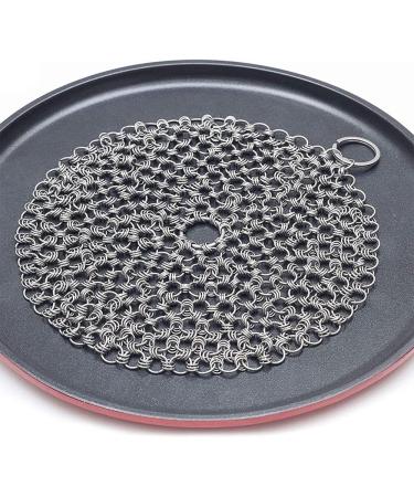 Cast Iron Cleaner Stainless Steel Chainmail Scrubber Easy Cleaning for Pans Dutch Ovens Grills Griddle - Buy Online on GoSupps.com