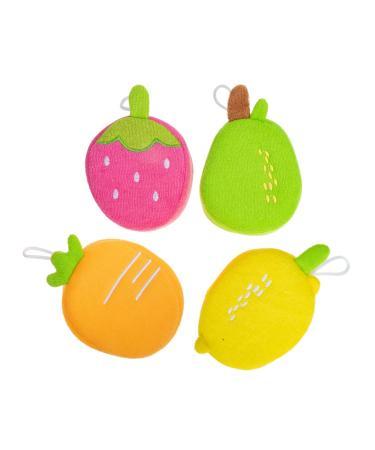 FRCOLOR 16 Pcs Rub Models Scrubber Bathing Ball Mesh Pouf Shower Bath Loofah Body Puff Fruit Model Bath Ball Kids Bath Ball Infant Body Cleaning Brush Body Brush Frosted Child