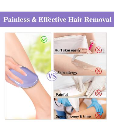 Crystal Hair Eraser - Reusable Painless Hair Removal Tool for Women and Men - Fast & Easy - Purple - Buy Online on GoSupps.com