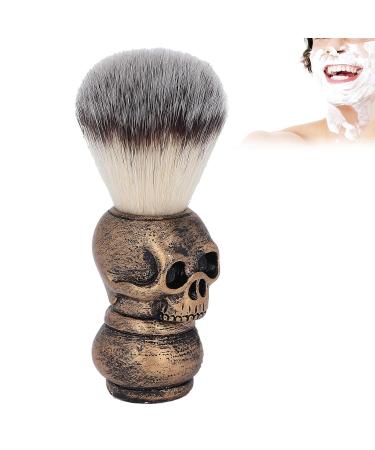 Ghzste Men's Shaving Brush - Creative Skeleton Handle Golden Skull Beard Grooming Tool for Facial Cleaning - Buy Online on GoSupps.com