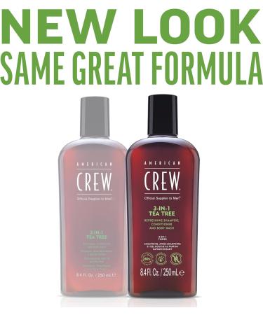 American Crew Tea Tree 3 in 1 Haircare - Shampoo, Conditioner, Body Wash 250ml - Buy Online on GoSupps.com