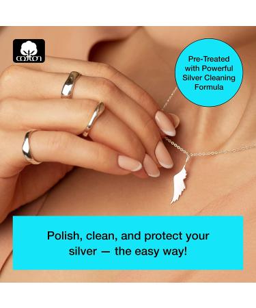 Silver Cleaning Wipes - 100% Cotton Wet Polishing | Jewelry Cleaner & Tarnish Remover for Silver Jewelry & Silverware - 30 Count - Buy Online on GoSupps.com