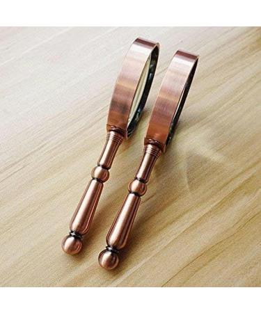 Portable Magnifiers Portable Retro Style Pure Copper Border Old Man Reading 20 Times Handheld HD Light Students with High Magnification Observation Insec Full of Stars - Buy Online on GoSupps.com