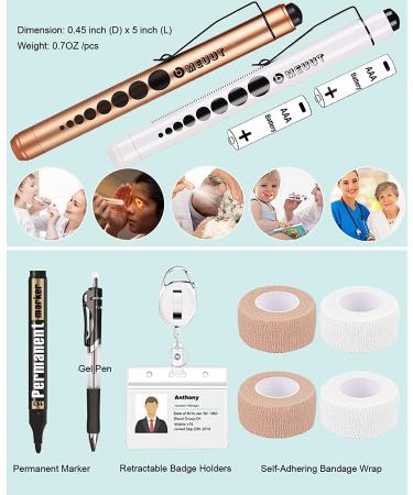 MEUUT 11pcs Nurse Stethoscope Case Kit - First Aid Bag with Penlights, Scissor, Bandage Wraps, Badge Holders - Nurse Accessories in Pu_black - Buy Online on GoSupps.com
