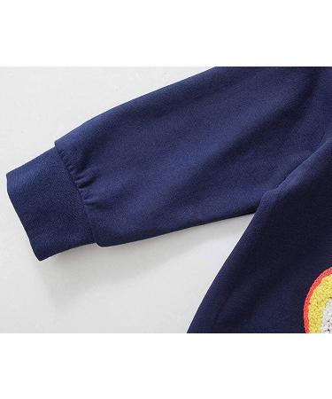 Girls Cotton Sweatshirt for Kids | Casual Long Sleeve Pullover | Toddler Clothes for Age 1-12 | 02 Blue - Buy Online on GoSupps.com