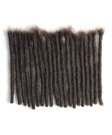 Real Hair Dreadlock Extensions - 20 Strands Handmade Crochet Locs (8 inch Dark Brown) - Buy Online on GoSupps.com
