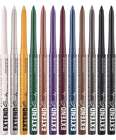 Full Eyeliner Pencils Waterproof Gel Eyeliner12 Colors Eyeliner Liquid Long Lasting Eye Makeup Cosmetic Set Eyebrow Lip Liner Pencil Pen Eye Makeup Supplies - Buy Online on GoSupps.com