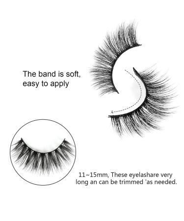 Canvalite 3D Cat Eye False Eyelashes Set - 7 Pairs Reusable Faux Mink Lashes with Tweezers | Perfect for Glam Looks - Buy Online on GoSupps.com