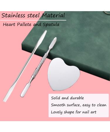 Darenyi Makeup Mixed Palette - Professional Acrylic Cosmetic Pallet Set with Spatula & Stainless Steel Nail Art Tool for Pigment Mixing - International Shipping - Buy Online on GoSupps.com