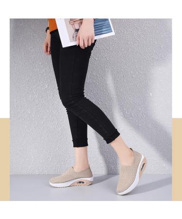 XIRUJNFD 2023 Women's Orthopedic Sneakers - Beige, Size 6.5 - Buy Online on GoSupps.com