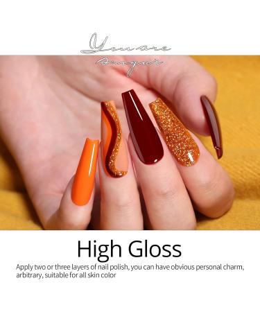 UR SUGAR Autumn Gel Nail Polish Set - 12 Colours | Maple, Pumpkin, Yellow, Orange, Burgundy, Red, Green, Glitter | Fall & Winter Collection | Soak Off Nail Varnish Set - Halloween, Christmas Gifts - Buy Online on GoSupps.com