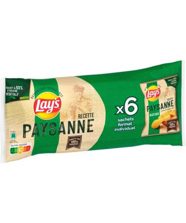 Lay's Chips Paysannes Nature 28g - Multipack de 6 (Lot de 2) - Buy Online on GoSupps.com