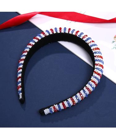 NVENF 4th of July Crystal Rhinestone Headbands - Patriotic American Flag Hair Accessory for Women - Buy Online on GoSupps.com