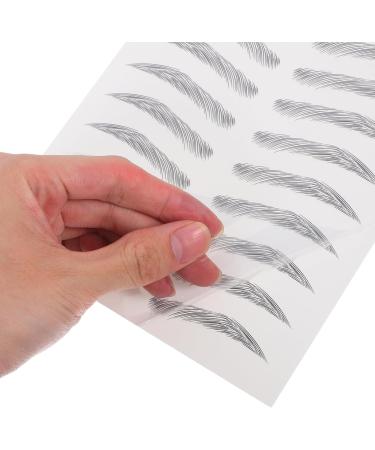 Angoily Lot de 10 Autocollants Sourcils Noirs Effet Poils 3D Transfert d'Eau Imperm able Faux Sourcils pour Femmes Maquillage Naturel et Professionnel - Buy Online on GoSupps.com