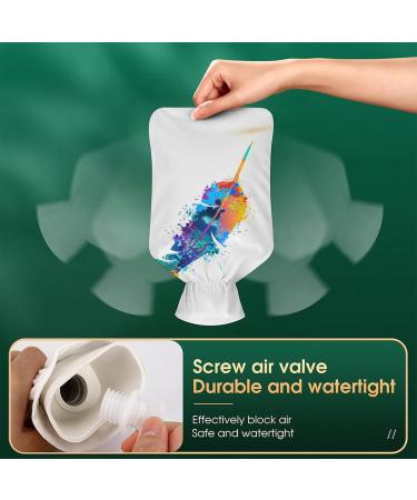 Colorful Feathers Hot Water Bottle with Plush Cover - Hand Warmer for Adults & Children | 26.5x15.3cm - Buy Internationally! - Buy Online on GoSupps.com
