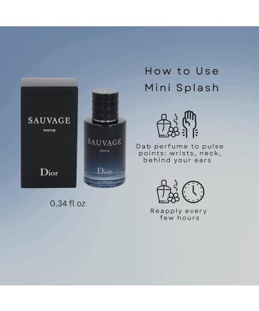 Dior Sauvage Parfum for Men - .34 oz./10ml Mini Sauvage 0.33 Fl Oz (Pack of 1) - Buy Online on GoSupps.com
