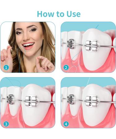 Buy WLLHYF Biodegradable Dental Floss Threader - 100 Count (2 Pack) for Braces Bridges & Implants | Deep Clean Nylon Loop Design - Buy Online on GoSupps.com