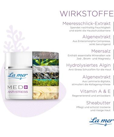 La Mer MED+ Anti-Stress Rich Night Cream Face cream with vitamins A and E & shea butter Protects against harmful environmental influences For stressed and irritated skin 50 - Buy Online on GoSupps.com