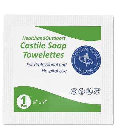 HAO Castile Soap Cleansing Towelettes 125 Count Refreshing Scented Wipes White 125 Count (Pack of 1) HAO-CST-125