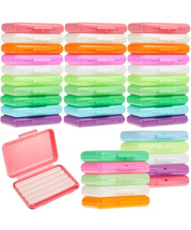 40 Pack Clear Braces Wax for Teeth Dental Wax for Braces Wearer Tooth Wax for Braces and Oral Appliances with Colorful Storage Case and Fruit Smell Relieves Irritation and Pain