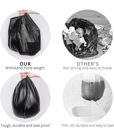 Fyy 6 Gallon Garbage Bags | 100 Black Waste Bags for Kitchen Bathroom & Office | 5 Rolls of Durable Garbage Bags (50x60 cm) - Buy Online on GoSupps.com