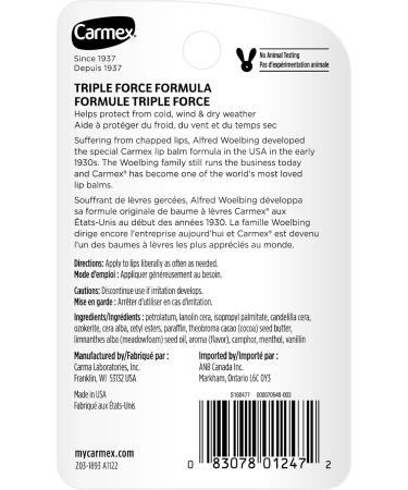 Carmex Classic Lip Balm Original Stick 3 Pack - Buy Online on GoSupps.com