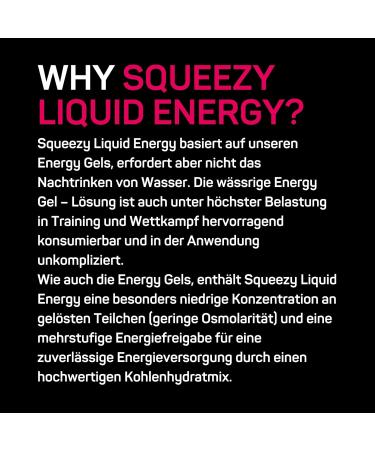 Squeezy Liquid Energy (Raspberry) 12 Pack - Fast-Acting Sport Energy Gel for Cycling & Marathons - Hydration & Performance Boost - 60 ml Each - Buy Online on GoSupps.com