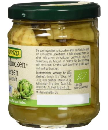 Organic Rapunzel Artichokes Quartered in Brine - 200g Pack | Premium Quality International Shipping - Buy Online on GoSupps.com