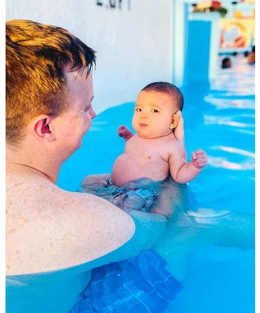 Nageuret Reusable Swim Diaper | Adjustable & Stylish | Fits Sizes N-5 (8-36lbs) | Ultra Premium Quality | Ideal for Baby Shower Gifts & Swimming Lessons | Fish-Red Green Blue - Buy Online on GoSupps.com