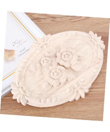 Cabilock 1pc Onlay Applique Wooden Corner Onlay Flower Furniture Carved Onlay Wood Applique Frame Wooden Door - Buy Online on GoSupps.com