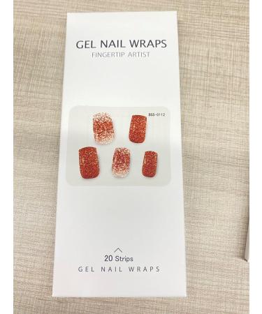 Cured Gel Nail Strips - Long Lasting Sakura Orange Nail Wraps with Cuticle Stick & UV/LED Lamp Required - Buy Online on GoSupps.com