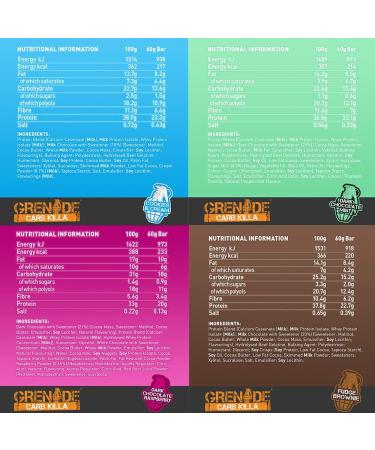 Grenade Carb Killa Selection Box High Protein and Low Carb Bar 12 x 60 g - Buy Online on GoSupps.com