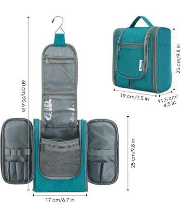Travel Hanging Toiletry Wash Bag Makeup Cosmetic Organizer - Teal (Medium) | Women, Girls, Kids - Buy Online on GoSupps.com