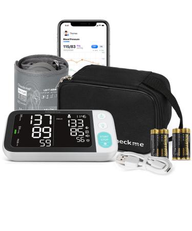 Checkme blood pressure monitor upper arm Bluetooth also for pregnant women & diabetics digital upper arm blood pressure measuring device Arrhythmia detection & pulse measurement app for iOS/Android cuff 22-45cm black - Buy Online on GoSupps.com