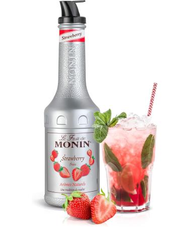 MONIN Le Fruit Fraise Fruit-Based Preparation For Cocktail Culinary and Smoothie 4x1L - Buy Online on GoSupps.com