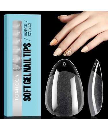 Tomicca Mandel Ultra Short NagelTips Tips for Geln gel Gel Full Cover Nail Tips Pre-Shaped Halfmatt Tips Nails Gelly Nail tips for acrylic nails-192 Pieces 12 SISE 2nd almand short 192 - Buy Online on GoSupps.com