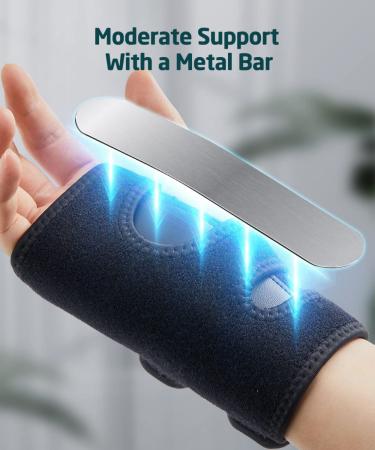 Tintol Wrist Brace for Carpal Tunnel Relief | Moderate Support Night Splint with Metal Bar | Ideal for Typing, Sleeping, Tendonitis, Arthritis | Fits Left or Right Hand - Buy Online on GoSupps.com