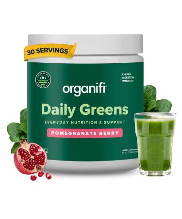 Organifi Daily Greens - Everyday Nutrition and Support - Greens Powder for Energy, Digestion, and Immunity, 30 Servings